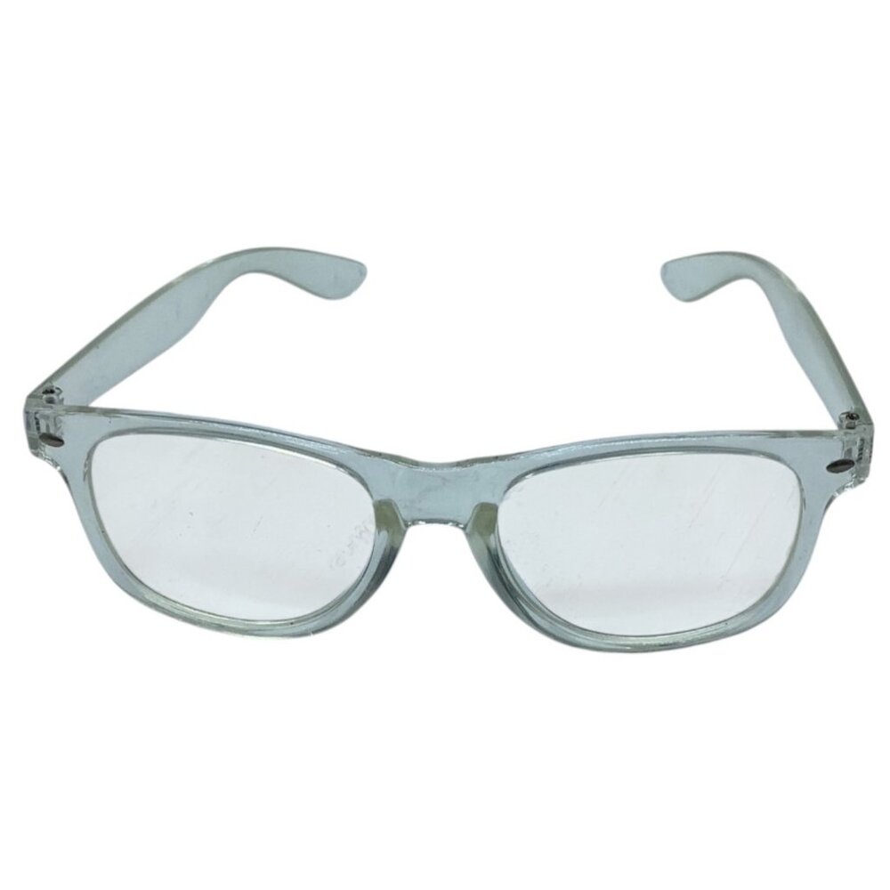Translucent Clear Blue Rectangular‎ Eyeglasses Frame
